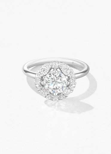 Aerial Marquise Halo Diamond Engagement Ring, , large