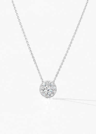 Fulfillment Pendant Necklace, 18K White Gold, large