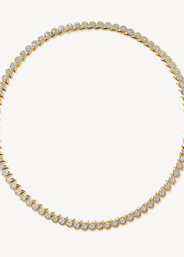 LU Droplet Uniform Necklace, 18K Yellow Gold, large