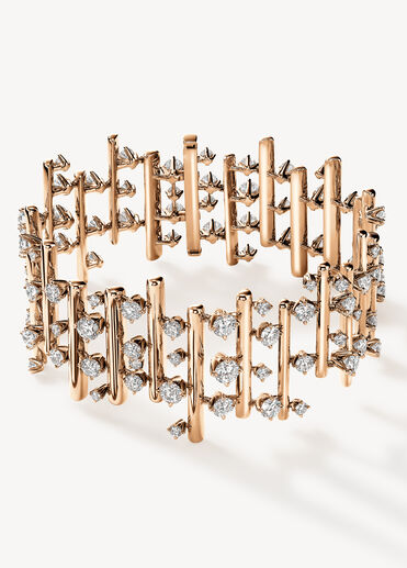 Barre Multi-Row Large Bracelet, 18K Rose Gold, large