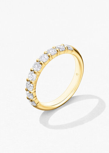 Signature 9 Stone Band, 18K Yellow Gold, large